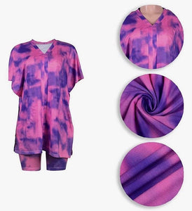 Tye Dye Batwing Short Set (Plus Size Available)