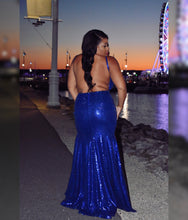 Load image into Gallery viewer, Blue Nights Sequin Gown