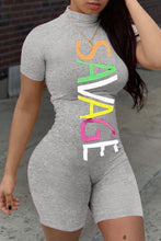 Load image into Gallery viewer, Athleisure SAVAGE Romper (Plus Size Available)