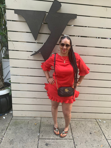 Ruffle Shift Dress (Plus Size Available)