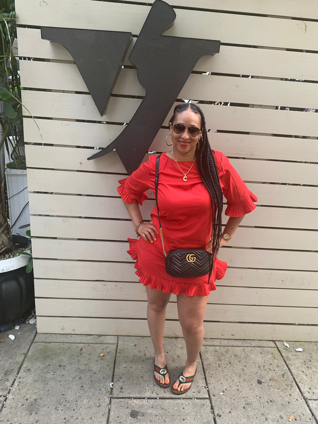 Ruffle Shift Dress (Plus Size Available)