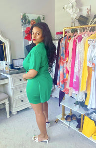 Green Athleisure Gal Short Set - Plus Size Available
