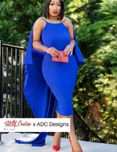 Load image into Gallery viewer, SLAY x ADC Kenyan Goddess Cape Dress